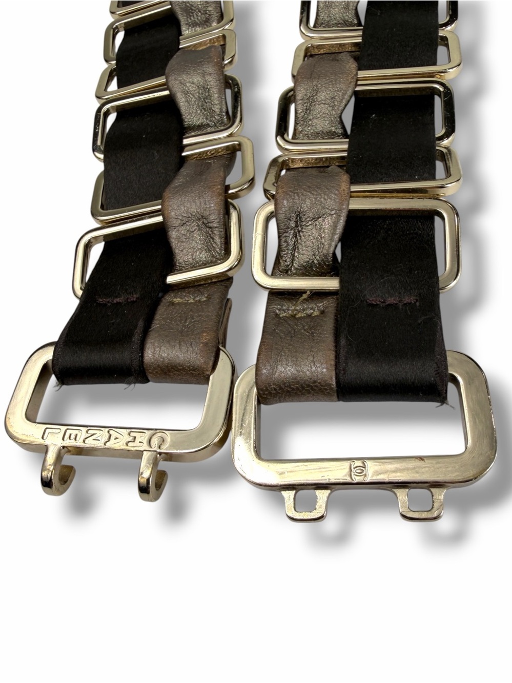 Rare ARCHIVE Chanel 2004 Runway Belt Karl Lagerfeld Era Leather & Gold 85 - Picture 12 of 16